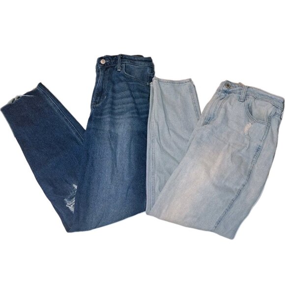 Hollister Women's Size 7 28x27 And 28x27 Blue Distressed LOT OF TWO - Picture 1 of 8
